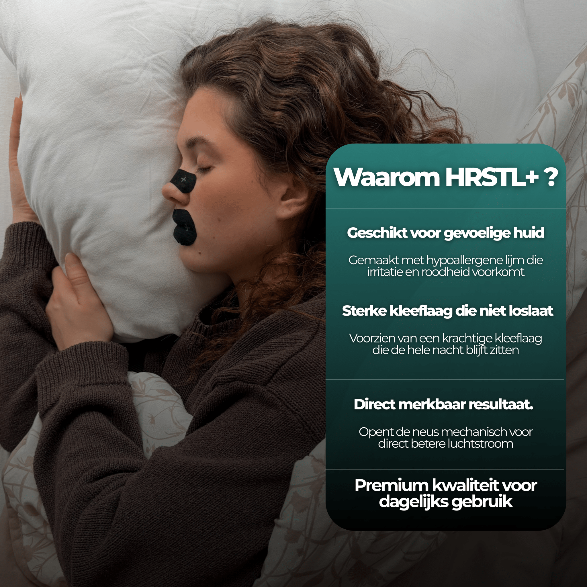 HRSTL+ Neusstrips tegen Snurken – Beter Ademen tijdens Slaap – 35 Stuks – SLEEP - HRSTL+