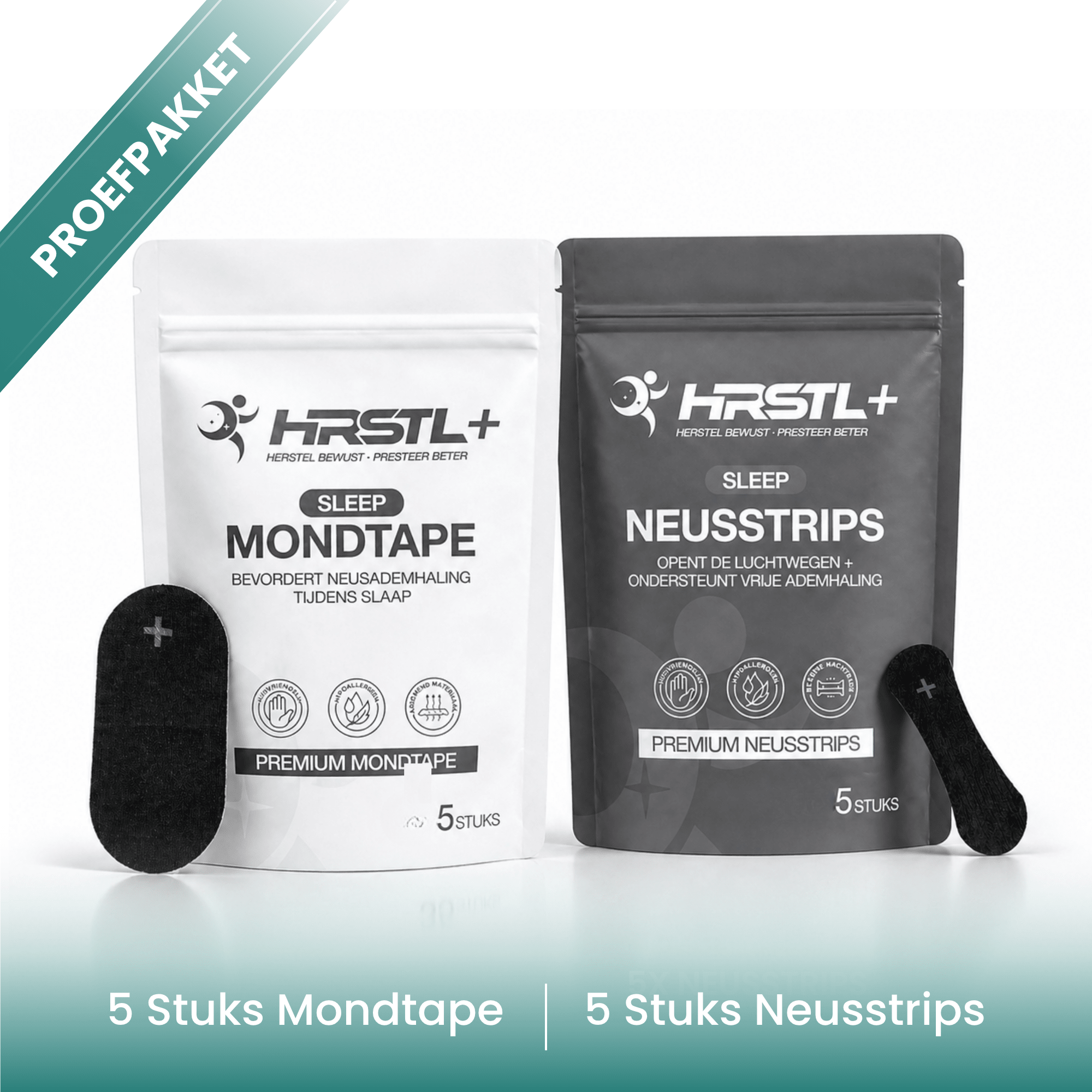 Proefpakket - 5 Neusstrips & 5 Mondtapes - HRSTL+